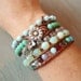 Boho leather wrap bracelet, "Country Girl", Shabby chic, turquoise, silver daisy flower, featured in ETSY FASHION Ultimate Jewelry Guide