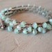 Boho beaded crochet necklace / 3x bracelet / 2x anklet - Laguna Beach - Thai Silver, bohemian, seafoam green, Shabby surfer chic, summer