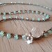 Boho beaded crochet necklace / 3x bracelet / 2x anklet - Laguna Beach - Thai Silver, bohemian, seafoam green, Shabby surfer chic, summer