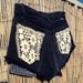 Vintage Levi's Denim High Waisted Shorts- Black - Size X-SMALL-SMALL
