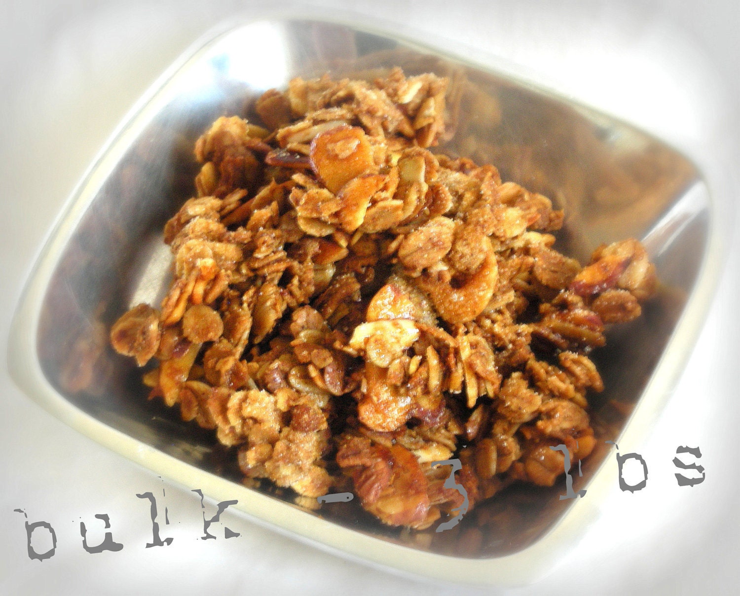 Gingersnap Cookie Gourmet Granola BULK 3 LBS - All natural & vegan - almonds, ginger, molasses, oats