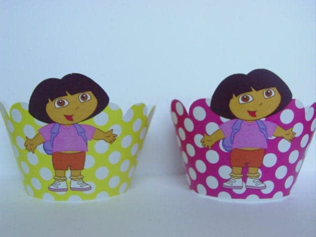 Dora+Cupcake+Holders Printable cupcake wrappers for all occasions. Order a custom design or ...