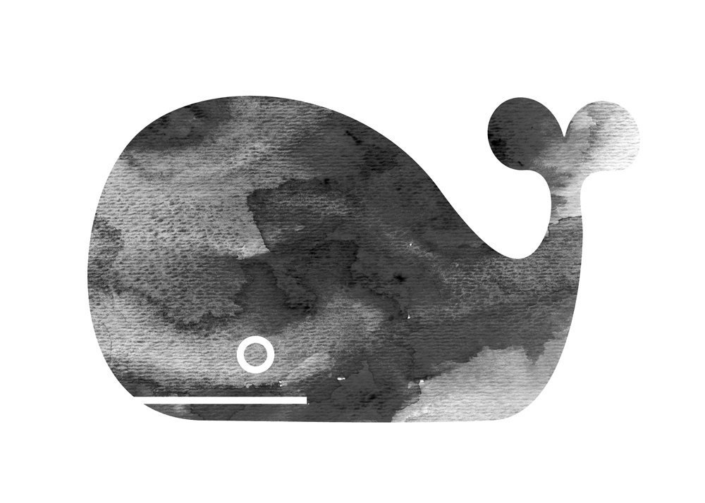 11x14, Grey Whale, nursery room art, modern baby, baby shower gift, nautical art, children's room, fine art Giclee Print