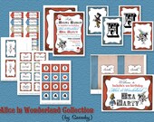 Alice in Wonderland Party Collection - Girls Birthday Party - DIY PRINTABLE FILES by Sassaby Il_170x135