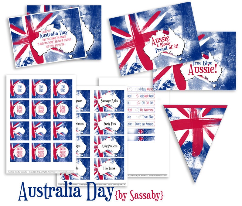 Australia Day Party Collection - DIY PRINTABLE FILES Il_170x135
