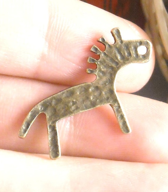 CHARM-AB-HORSE - 5pcs Antique Bronze Whimsy Horse Charms