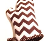 Oven Mitt Chevron Brown and White - Gift Under 20 - Gift for Foodie