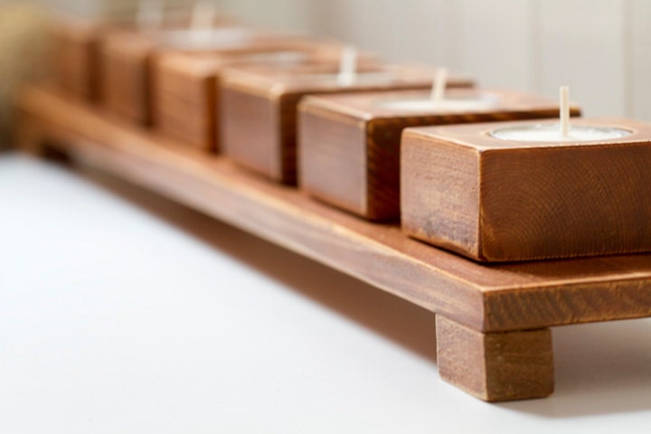 Centerpiece Candle Holder Set Rustic Look set of 6 50 % off shipping
