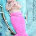 Crochet Mermaid Tail Newborn Photo Prop 0 to 3 months