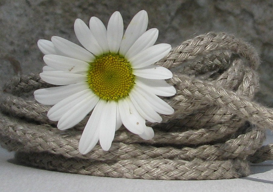 Linen Rope- Natural Grey - All Purpose Use - 5 meters / 5.5 Yards