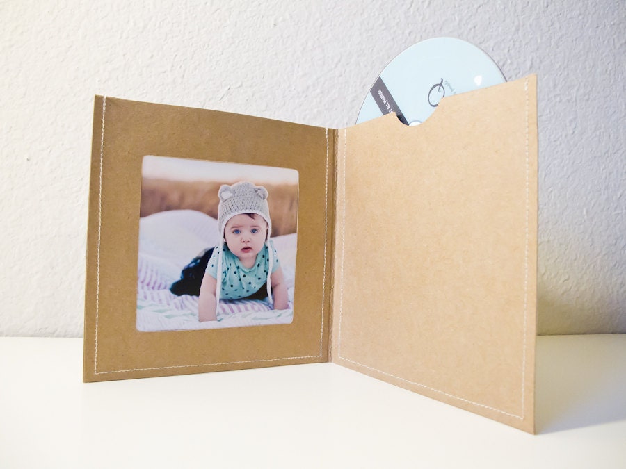8 Stitched CD/DVD Case / Sleeve with Photo Opening