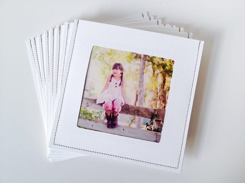 DVD Cases / Sleeves - Set of 20 White Stitched DVD Sleeves with Photo Opening on front