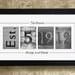 WEDDING DATE ART - Framed, Wedding Date Numbers, Personalized Wedding Gift Idea, Wedding Date Frame
