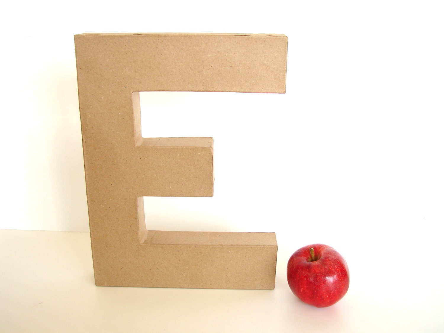 Paper Mache Letter E (12" tall) - Ready to Decorate Blank Letter, Home Decor, and more - ThirdShift