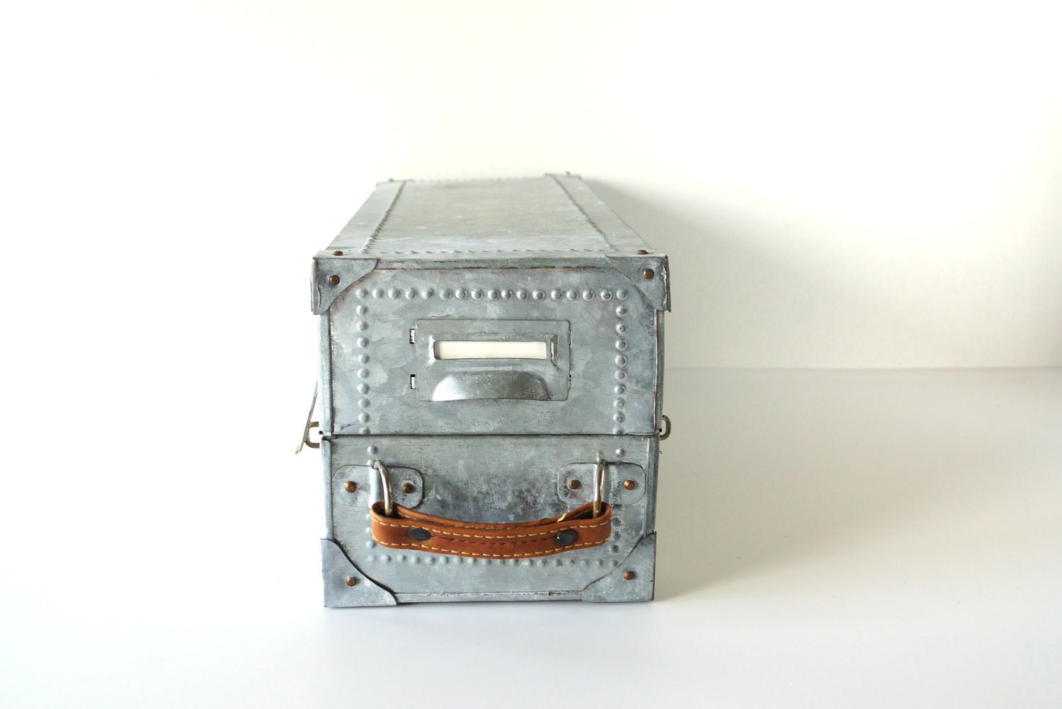 Vintage Galvanized Metal Box / Toolbox with Metal Corners - Industrial Home Decor, Unique Storage Box, and more