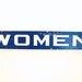 Vintage Industrial Metal Women Sign / Restroom Sign - Collectible, Home Decor, and more