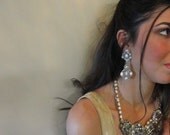 Pearl Chandelier Earrings (Post or Clip) Sharona Nissan
