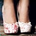 Victim Hand Painted Blood Spatter High Heel - As seen on The TODAY Show