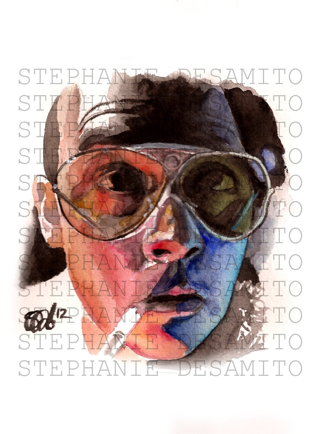 Johnny Depp Watercolor Print