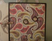 Magnetic Memo Board w/ Coordinating Magnets - Pink Green Brown Paisley - Can be Personalized