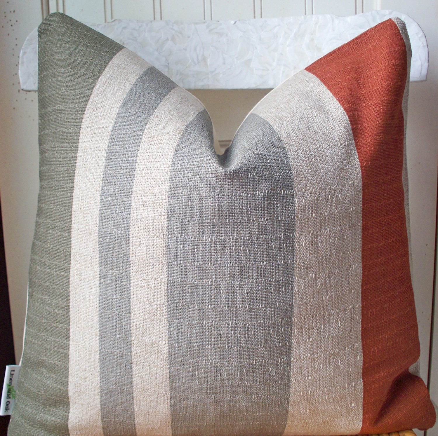Decorative Pillow Rust Burnt Orange Stone Throw Pillow Accent Pillow 18"
