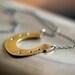Horse Shoe Sterling Silver And Brass Necklace