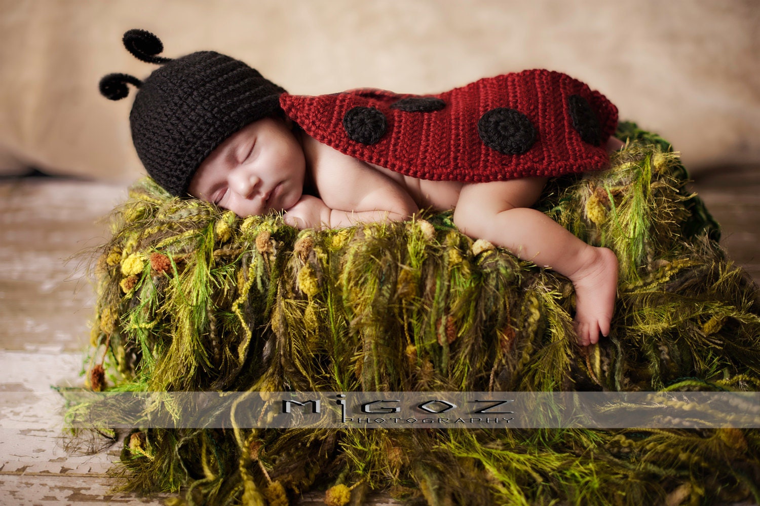 Crochet Costume - PDF Pattern - The Lady Bug outfit for newborn baby - Photo Prop or Baby Shower Gift