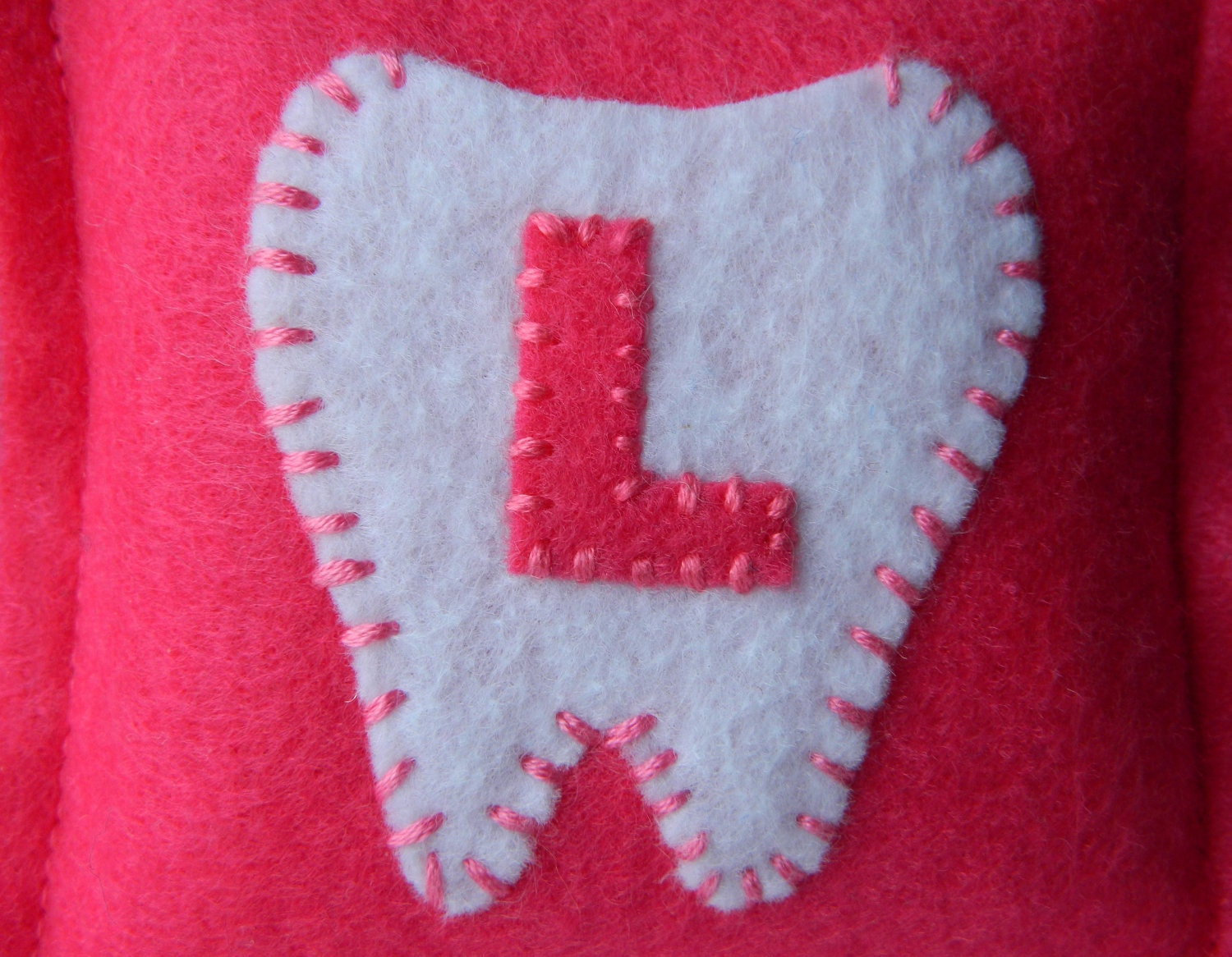 Monogrammed Felt Tooth Fairy Pillow
