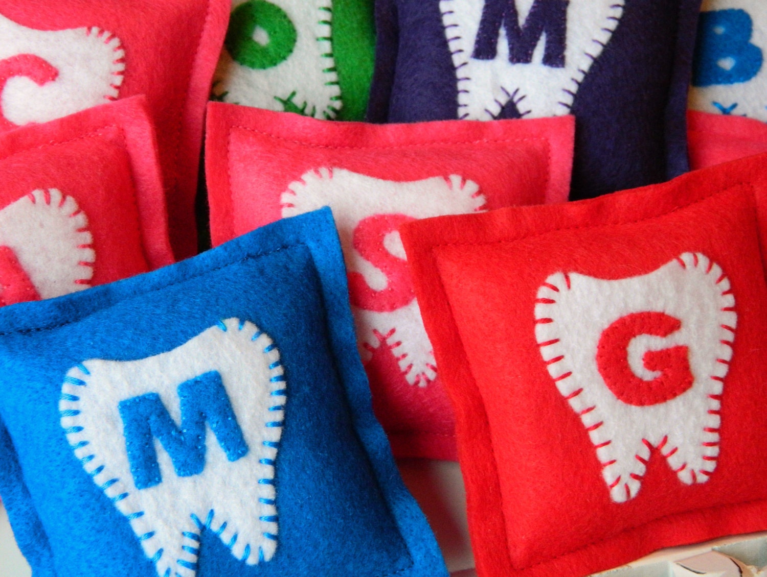 Monogrammed Felt Tooth Fairy Pillow