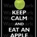 8x10 KEEP CALM And Eat An APPLE Quote art print Customized wall decor Enjoy 5% off by using coupon code tweet5 during check out