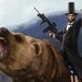 Epic Size Abe Lincoln Riding a Grizzly Limited Print 24x36"