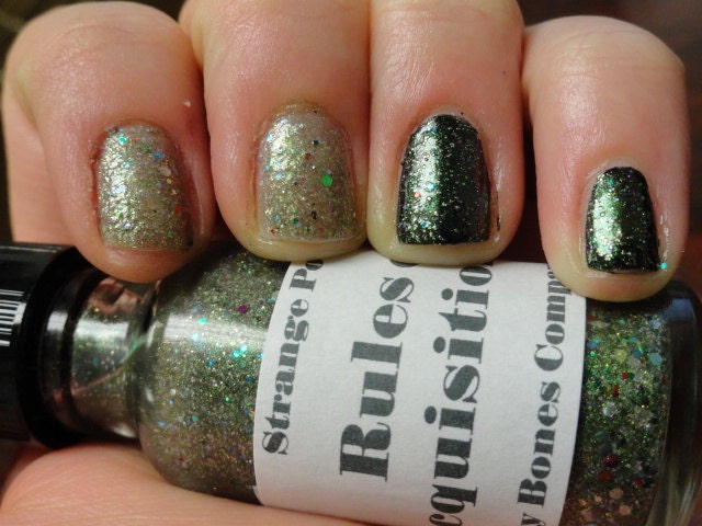Rules of Acquisition Star Trek Vol 2 Nail Polish Lacquer Glow in the Dark Green Glitter