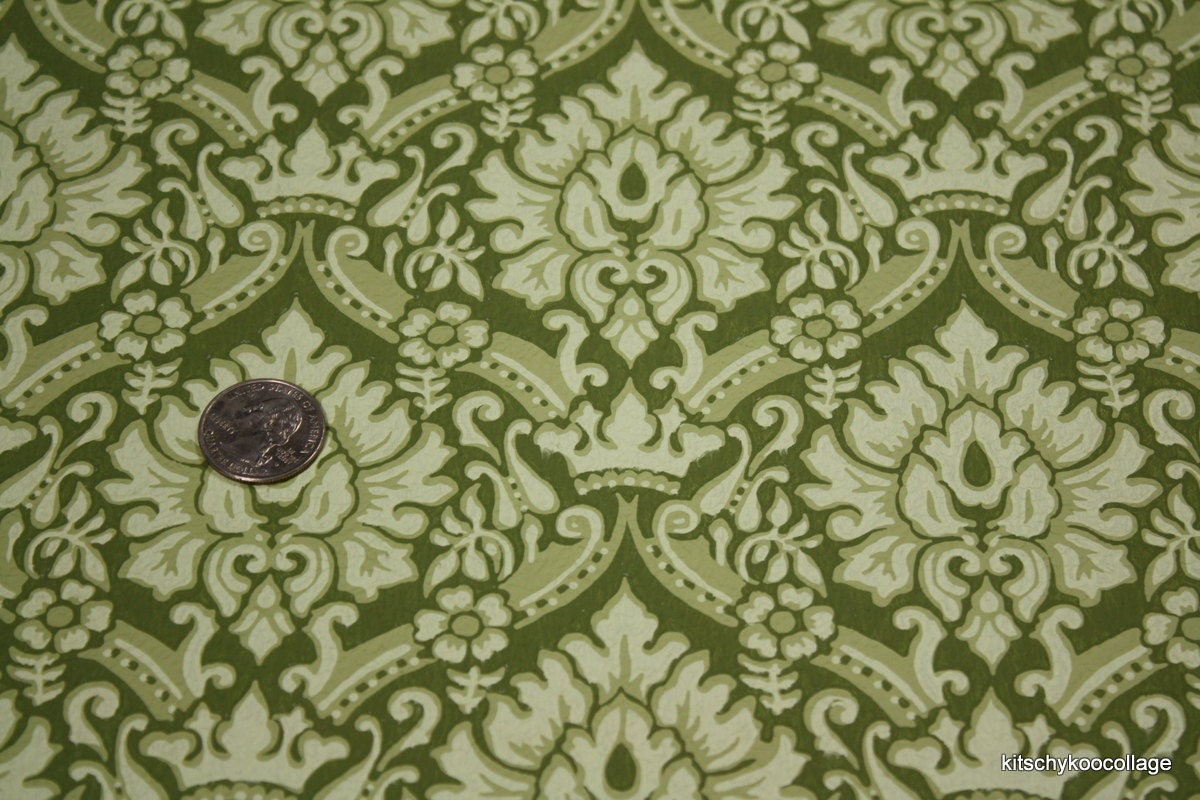 Green Damask Background