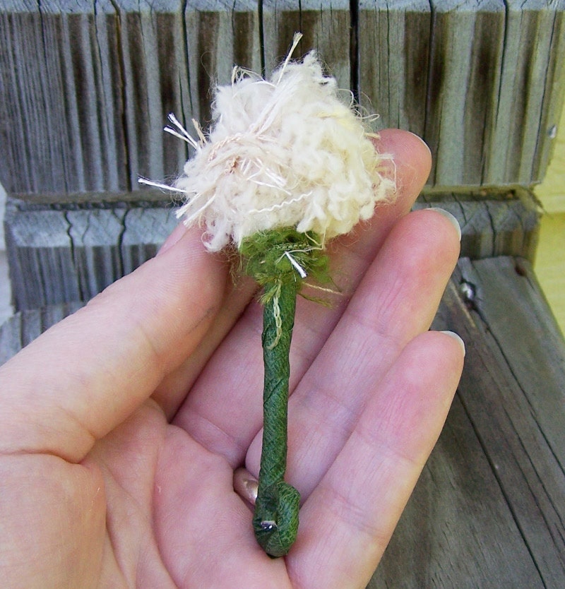 1 Dandelion Boutonniere -Rustic Wedding Decor -Shabby Chic Decor -Woodland Wedding Decor