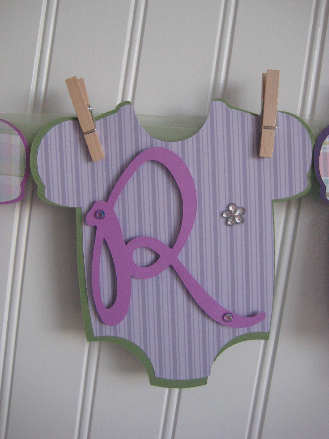 Baby Shower Banner- Baby Girl -It's a girl - Purple - Lavender - Green Il_170x135