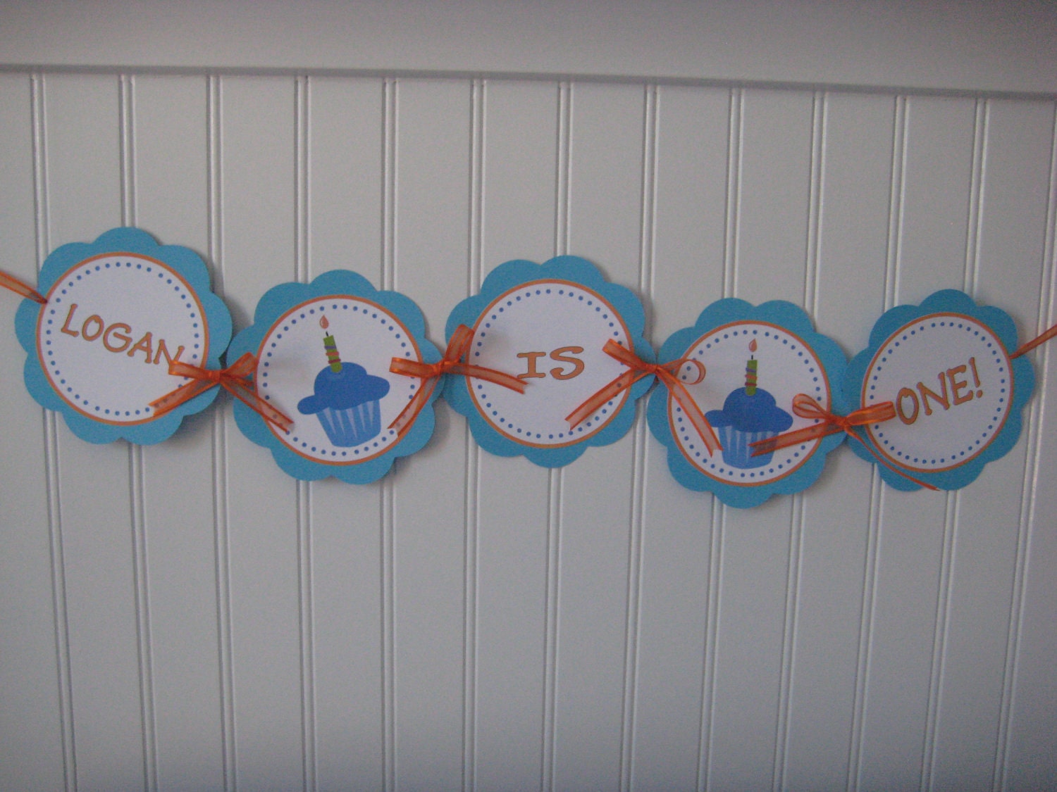 Baby's First Birthday Mickey Mouse Banner for Highchair - Mickey Mouse Ears- Three Links