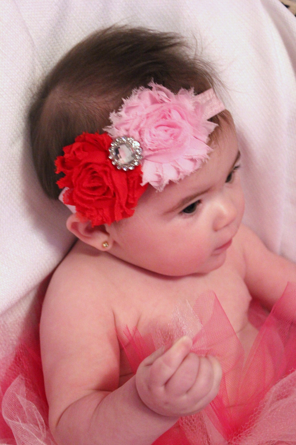 Valentine Headband - pink and red