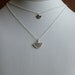 Two Silver Speckled Birds with Sterling Silver Chain -- Mother Daughter Necklace Set or Double Necklace