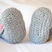 Crochet Baby Booties with Double Button