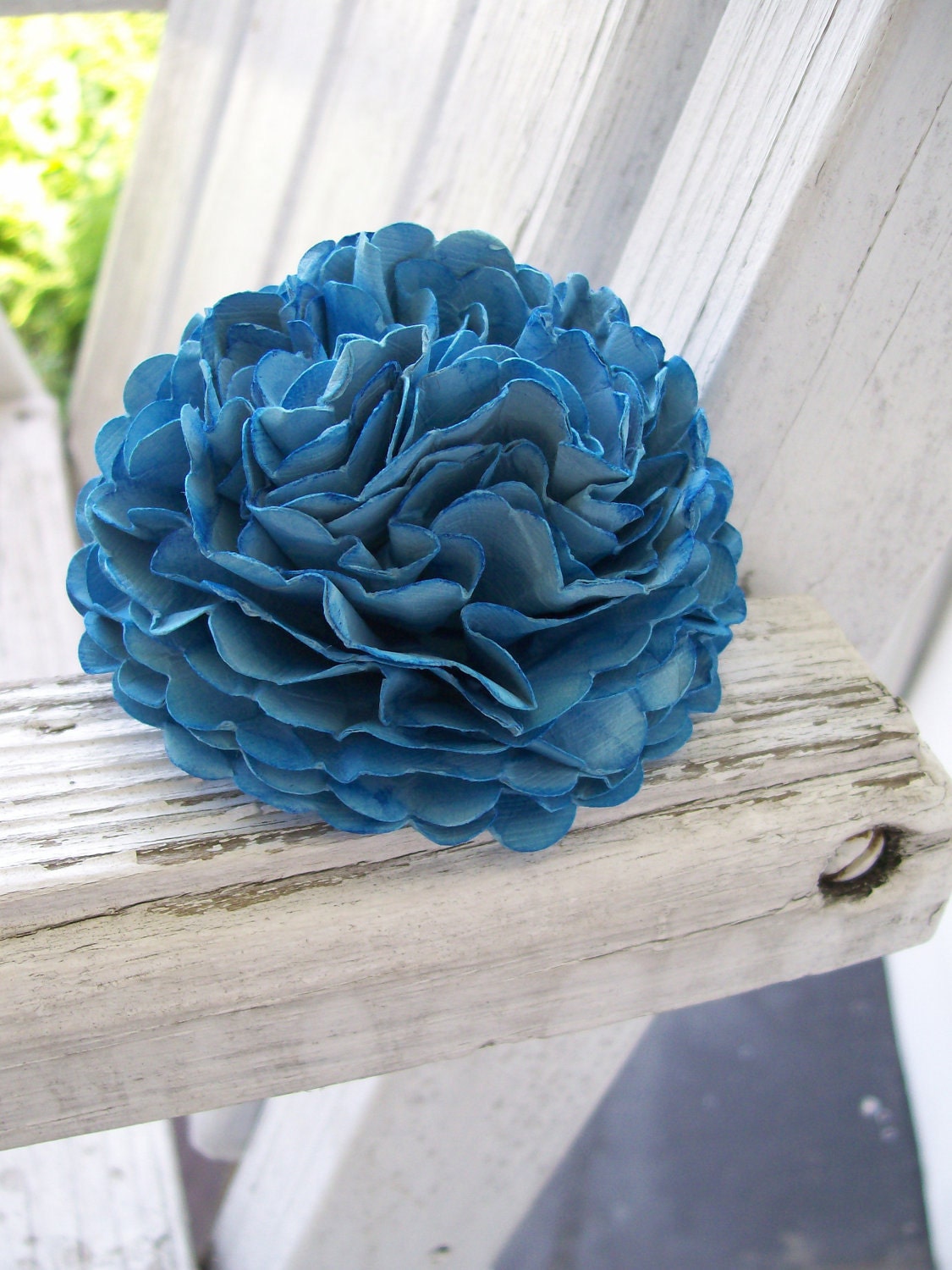 Large Blue Carnation Paper Flower - Rose - Ranunculus