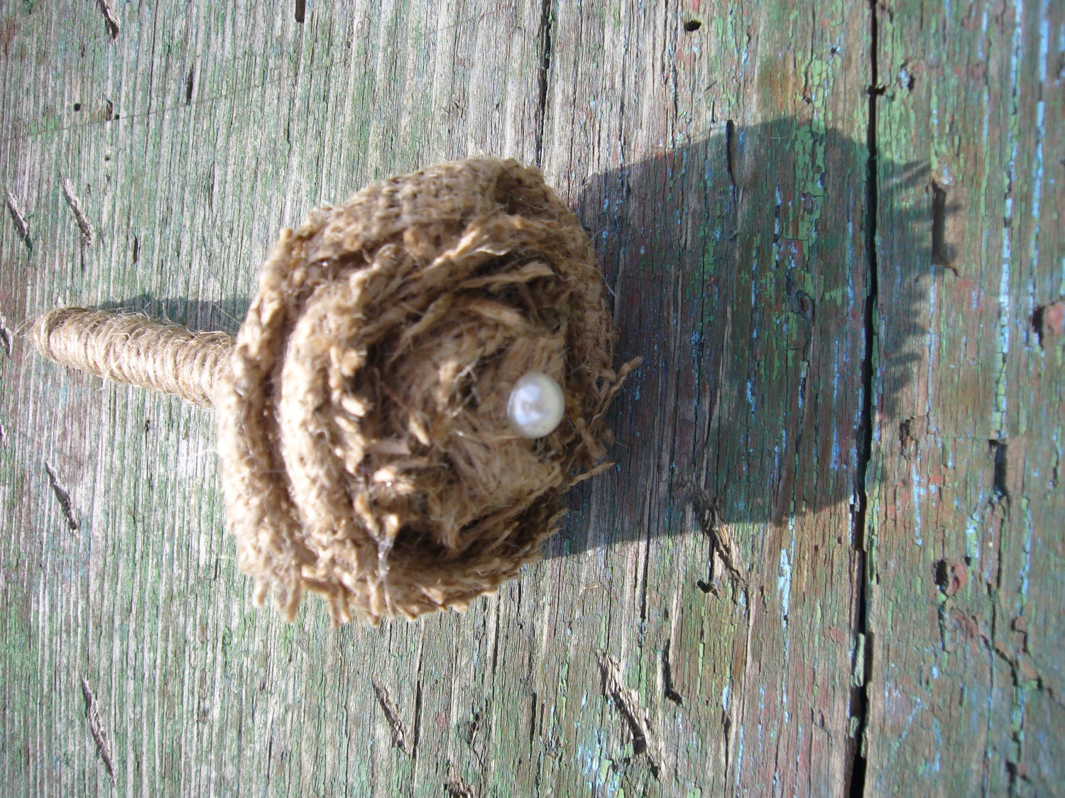 Rustic Wedding Guest Book Bridal shower Shabby chic BURLAP Flower Pen