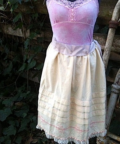 Vintage Prairie rustic autumn bridal skirt ecru hand embroidered wool skirt wedding skirt bride bridesmaid wedding