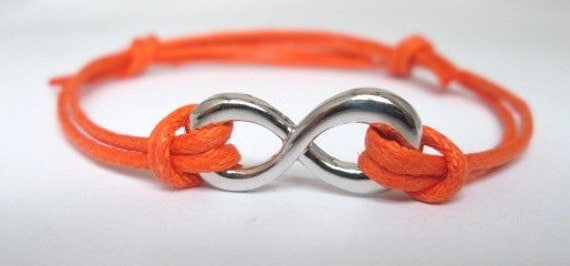 Orange Infinity Bracelet