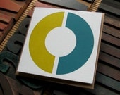 Modern Letterpress Greeting Card - Semi Circles