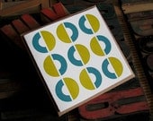 Modern Letterpress Greeting Card - Nine Semi-circles