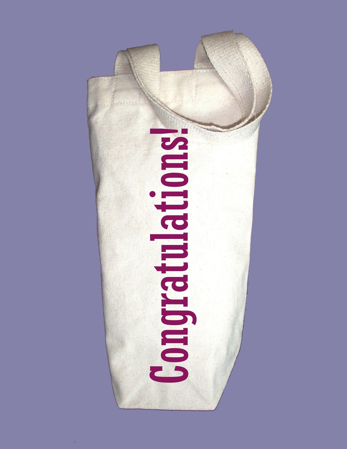 Congratulations Canvas Alcohol/Wine Gift Bag