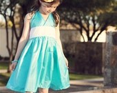 Custom Silk Twirly Flower Girl Dress Size 8 10 12 and 14