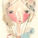 Original Whimsical Girl Illustration, Original Drawing, Girl Painting - Stay Focused