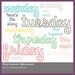 Photoshop Brushes - Sketch Titles & Days of the Week