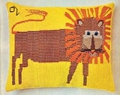 50s Needlepoint Lion Pillow pdf Pattern